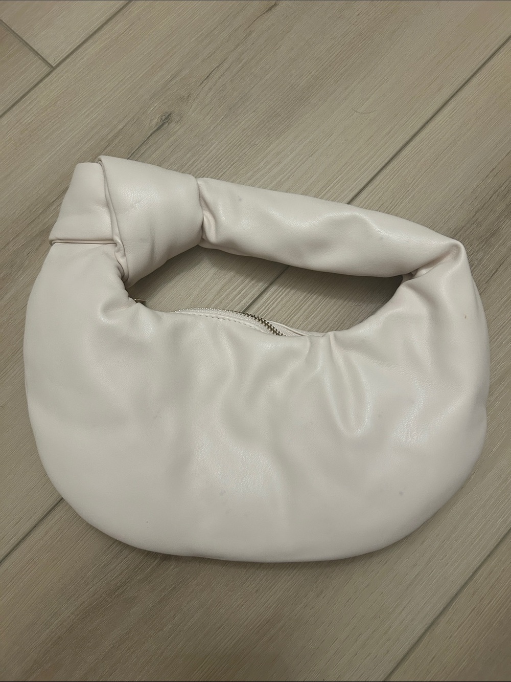 Soft Cream Crescent Shoulder Bag - Minimal Chic